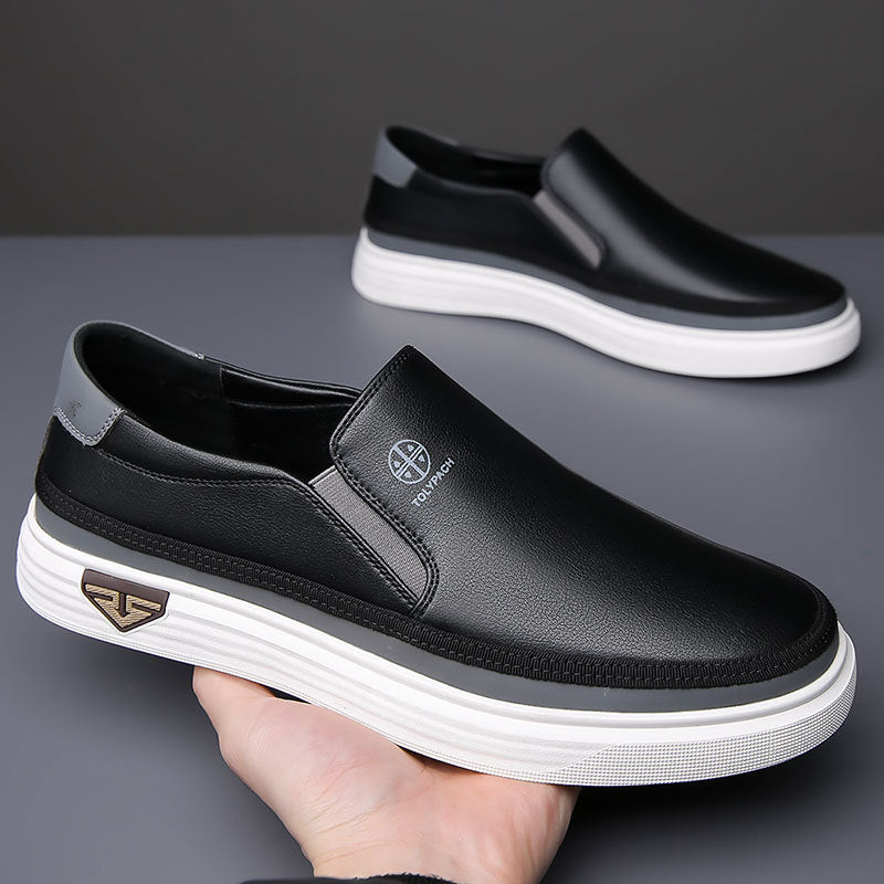 Elegante herresko uden snørebånd med fleksibel sål – komfortable smart casual sko
