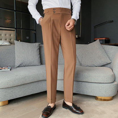 Men's Slim Fit Pants in Stretch Fabric with Modern Cut