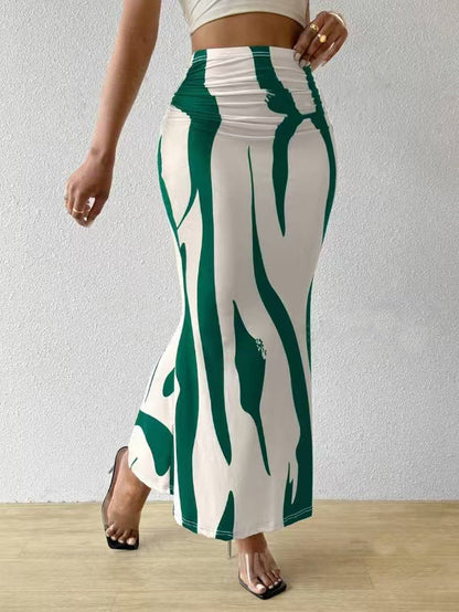 Gonna a Tubino da Donna a Stampa Zebra di Lunghezza Media – Vestibilità Slim