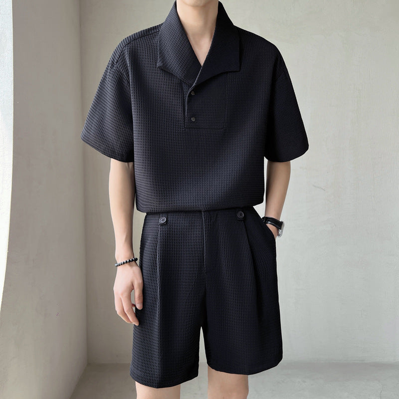 Completo Uomo Due Pezzi con Camicia e Pantaloncini – Stile Casual Coordinato