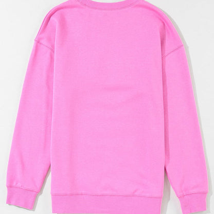 Suéter Oversize de Mujer, Jersey de Manga Larga con Cuello Redondo y Estampado de Letras
