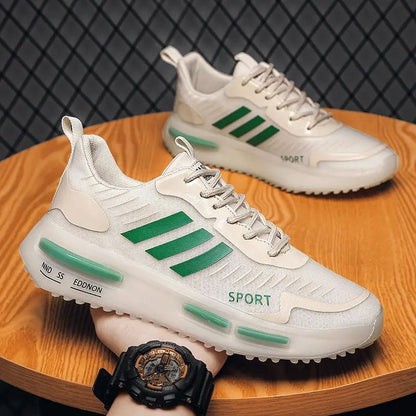Sneakers Sportive da Uomo con Lacci, Suola ad Aria e Punta Tonda