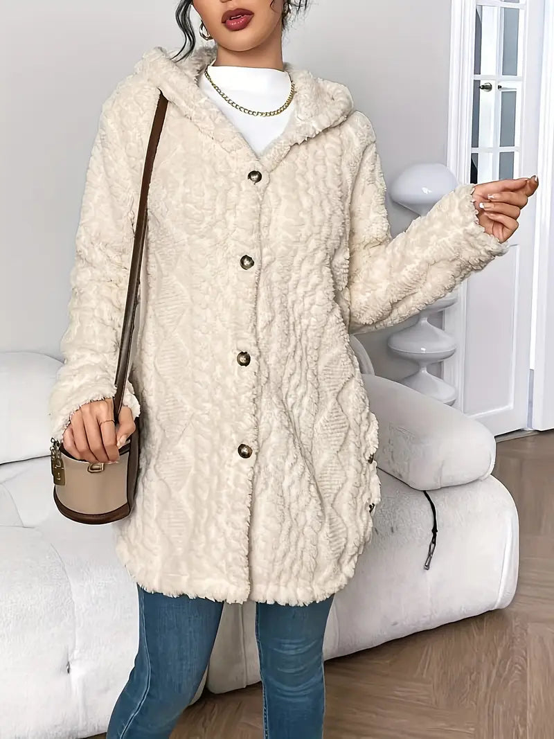 Cardigan Donna con Cappuccio Aperto sul Davanti e Vestibilità Morbida – Stile Versatile