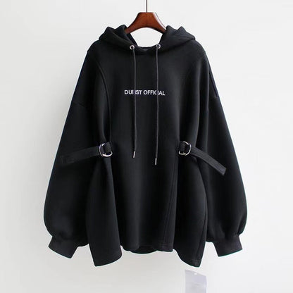 Women's Hoodie Pullover with Embroidery and Loose Fit