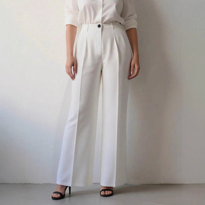 Women's High-Waisted Straight-Leg Pants – Full Length
