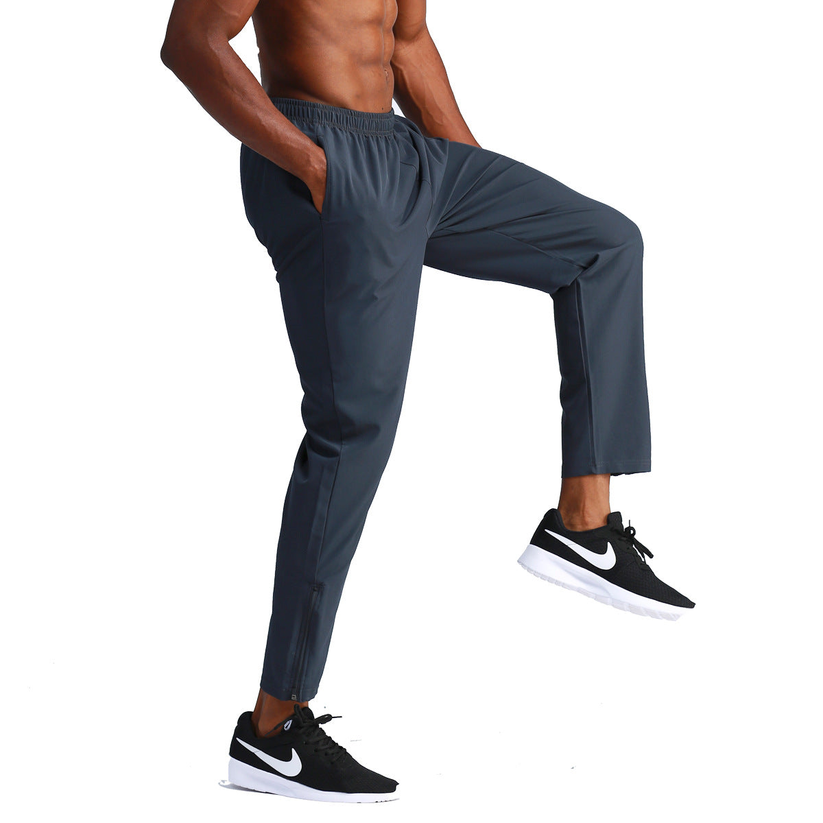 Pantaloni Uomo Basket Sportivi Ampi in Tessuto Woven – Asciugatura Rapida