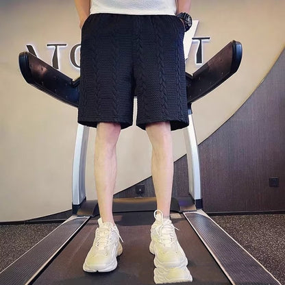 Pantalones cortos para hombre estilo pirata de pierna recta – Ajuste amplio deportivo