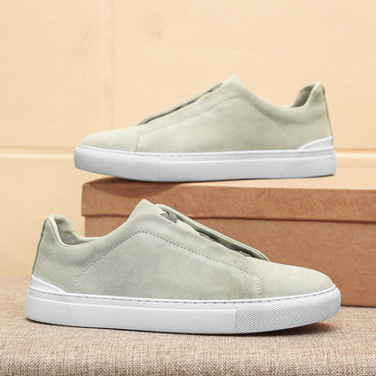 Scarpe Uomo con Lacci, Punta Arrotondata e Tomaia in Stile Pelle – Scarpe Casual
