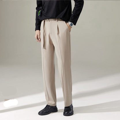 Pantaloni Uomo Eleganti a Gamba Larga con Cintura Staccabile – Vestibilità Ampia