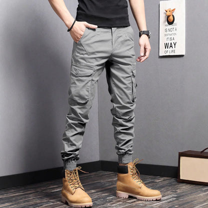 Pantaloni Uomo da Lavoro con Coulisse e Multi-Tasche – Gamba Dritta