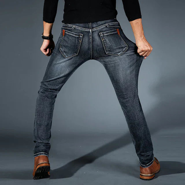 Jeans Uomo Slim Fit Elasticizzati in Denim – Taglio Affusolato e Design Versatile