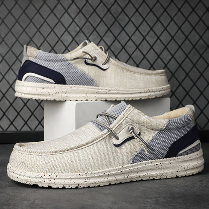 Men's canvas loafers with lightweight soles - casual style