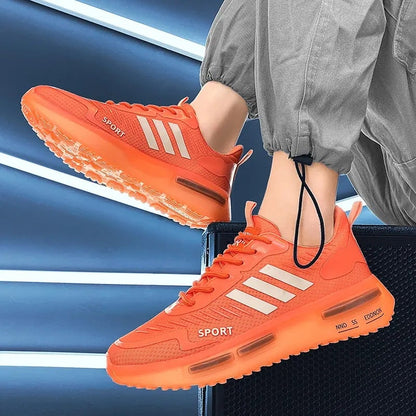 Sneakers Sportive da Uomo con Lacci, Suola ad Aria e Punta Tonda