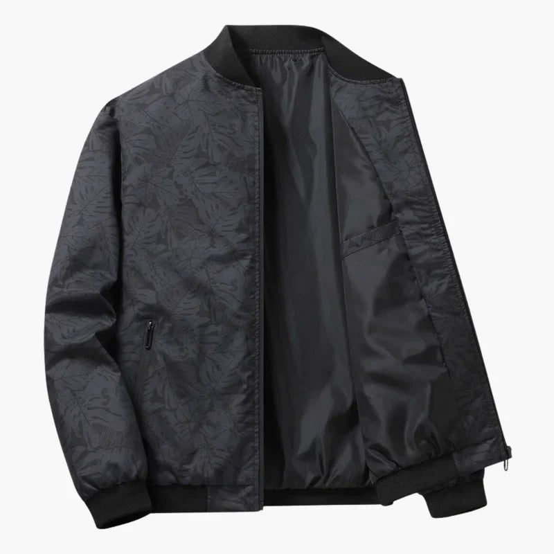 Elegant Men's Bomber Jacket for L'Autumn, with a Classic Silhouette and a Soft Fabric Finish.