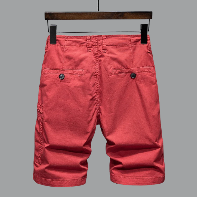 Herre cargo bermudashorts med skræddersyet pasform og lynlåslommer