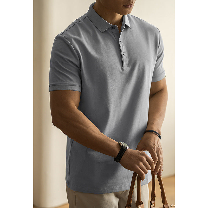 Polo Uomo Primaverile a Maniche Corte con Colletto a Rever – Misto Cotone