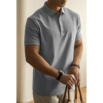 Polo Uomo Primaverile a Maniche Corte con Colletto a Rever – Misto Cotone
