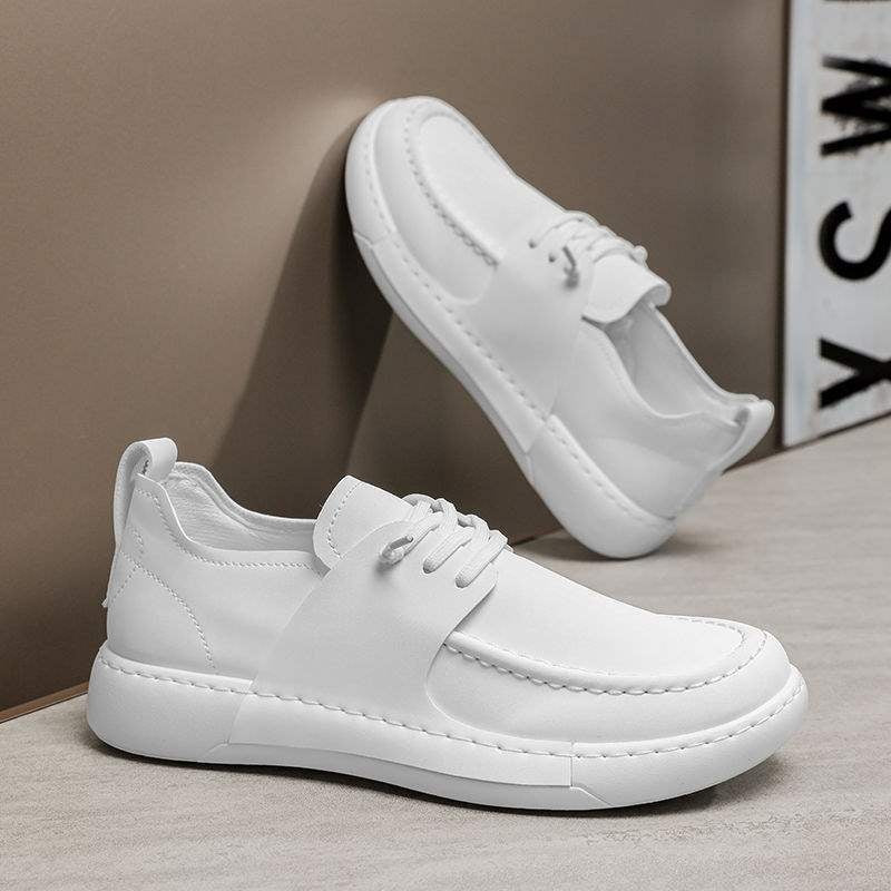 Men's loafers with lightweight sole - leather look