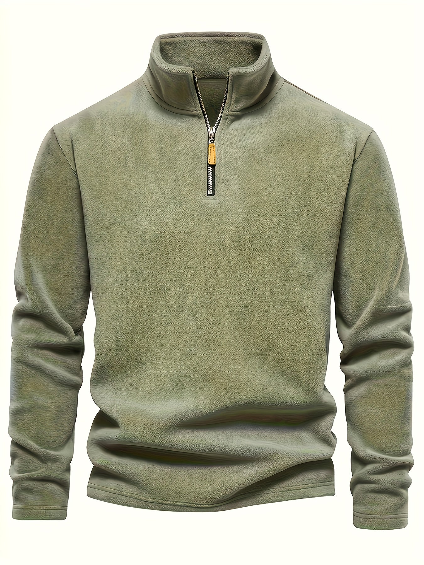 Maglia Uomo con Mezza Zip, Collo Alto e Maniche Lunghe – Comfort Quotidiano Versatile