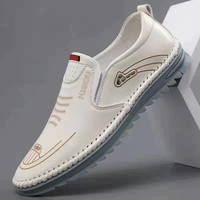 Sneakers da Uomo con Aspetto Pelle e Tomaia Traspirante – Suola Antiscivolo