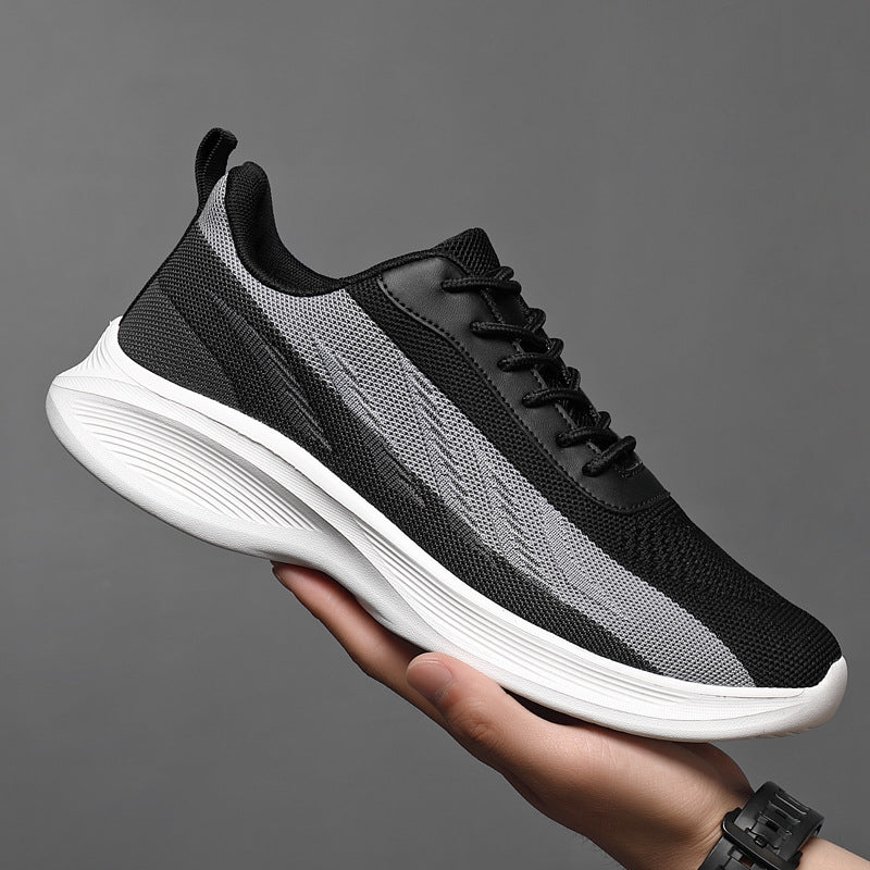 Sneakers Uomo Casual in Stile Flyknit Traspirante con Lacci – Leggere da Passeggio