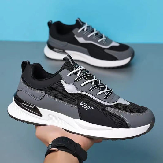 Zapatillas de running para hombre con parte superior de malla y diseño de bloques de color