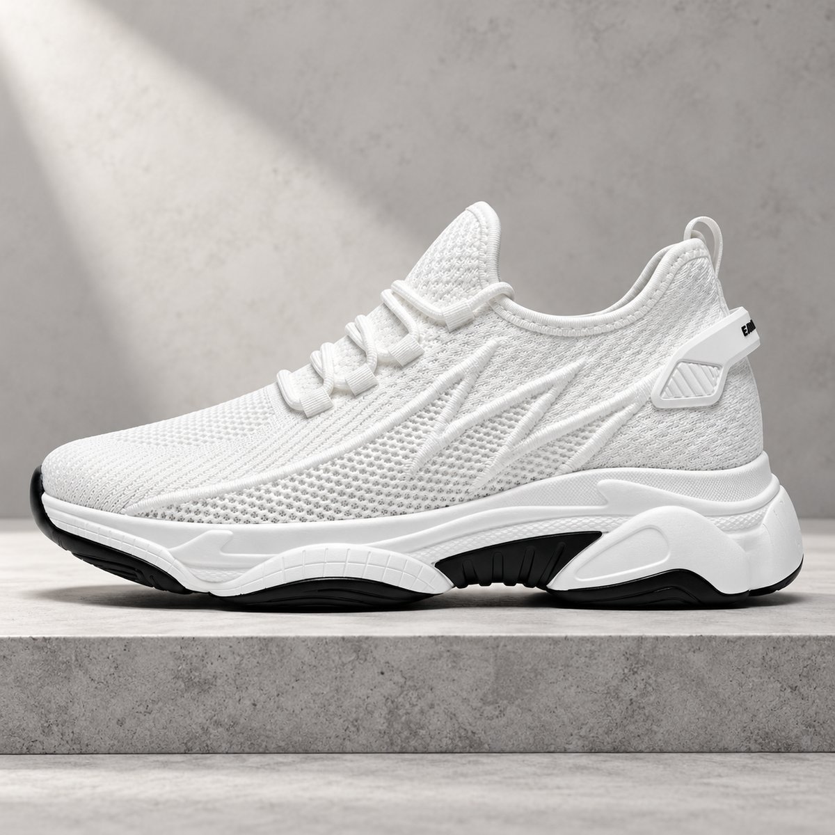 Breathable Men's Sneakers That Add Height, With an Internal Lift and a Wide Toe Box.