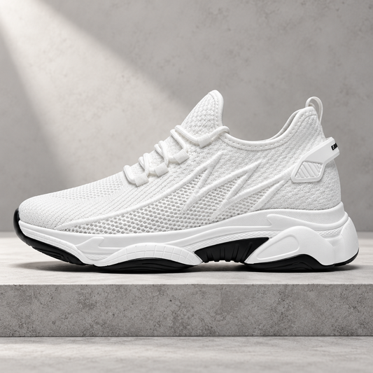 Breathable Men's Sneakers That Add Height, With an Internal Lift and a Wide Toe Box.