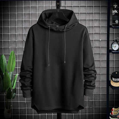 Men's Pullover Hoodie with Crew Neck, Kangaroo Pocket, and Dropped Shoulder Sleeves