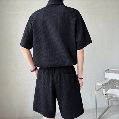 Completo Uomo Due Pezzi con Camicia e Pantaloncini – Stile Casual Coordinato