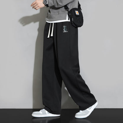 Pantaloni da Tuta Uomo a Gamba Dritta con Vestibilità Ampia – Stile Casual Sportivo