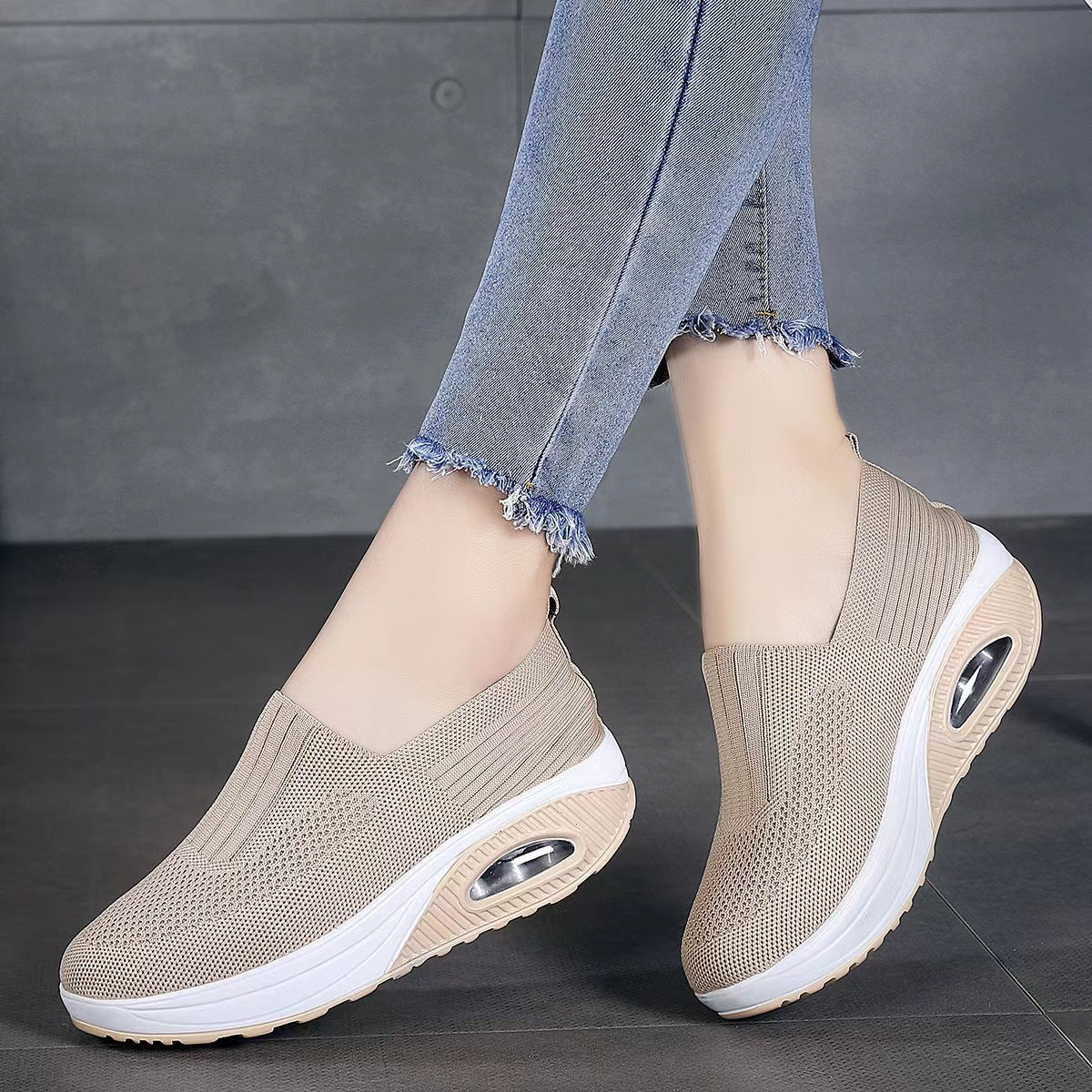 Sneakers Slip-On da Donna con Supporto dell’Arco e Suola Antiscivolo