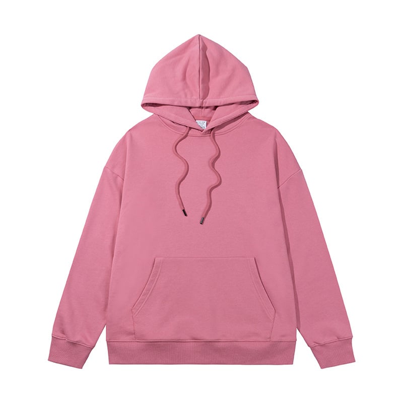 Herre hættetrøje med lange ærmer og ensfarvet design