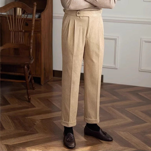 Pantaloni Invernali Uomo Foderati in Pile Vita Media Vestibilità Ampia – Comfort Termico