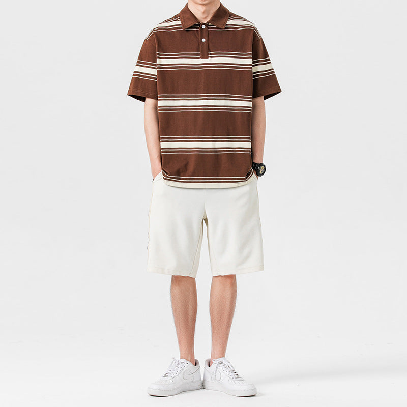 Men's Summer Sporty Set with Short Sleeve T-Shirt and Shorts – Two-Piece Casual Set