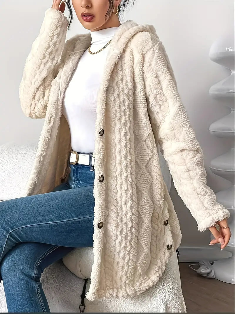 Cardigan Donna con Cappuccio Aperto sul Davanti e Vestibilità Morbida – Stile Versatile