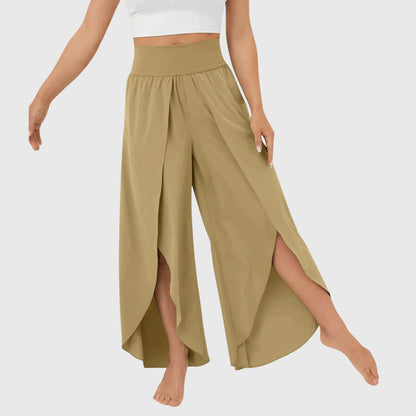 Sommerbukser til kvinder med vide ben, behagelig pasform – let casual stil