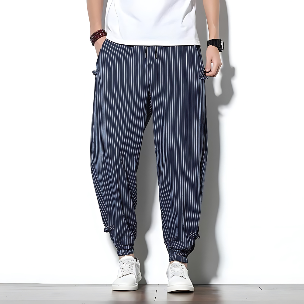Pantaloni Chino Uomo a Gamba Dritta con Coulisse – Vestibilità Comoda