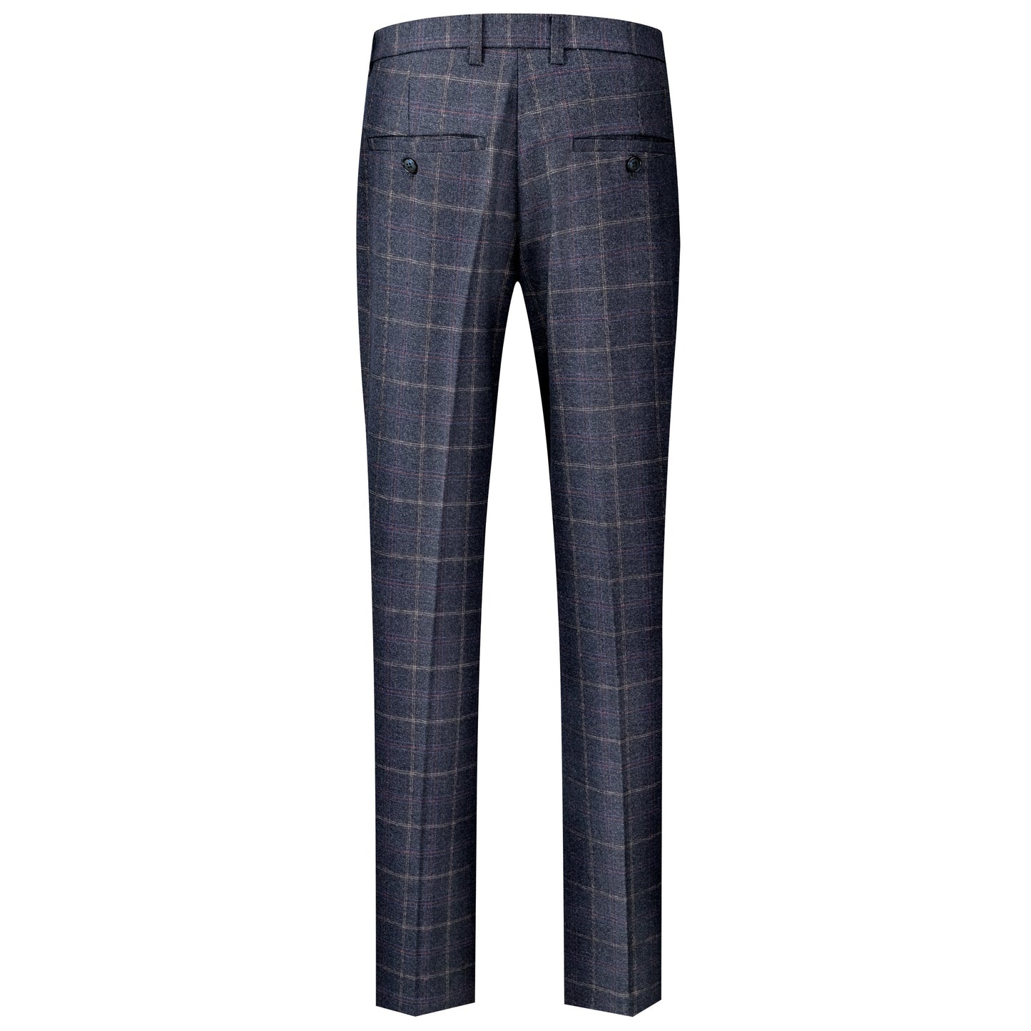Herrebukser Slim Fit Tweed Mørkeblå