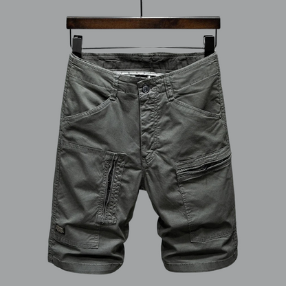 Herre cargo bermudashorts med skræddersyet pasform og lynlåslommer