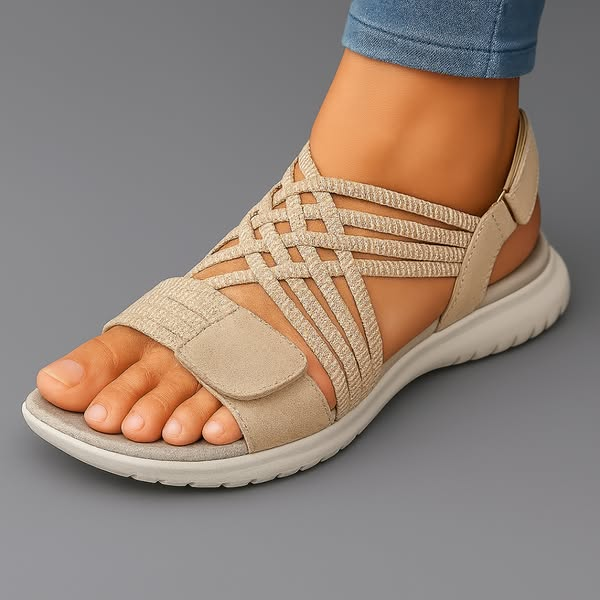 Women's Summer Sandals with Adjustable Strap and Non-Slip Sole – Rounded Toe