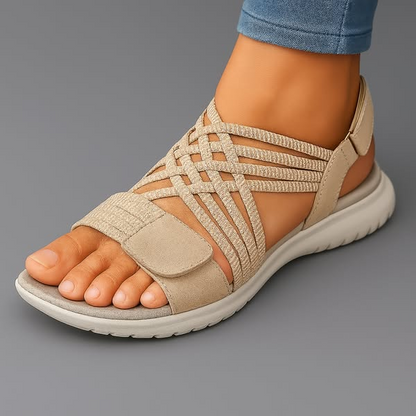 Women's Summer Sandals with Adjustable Strap and Non-Slip Sole – Rounded Toe