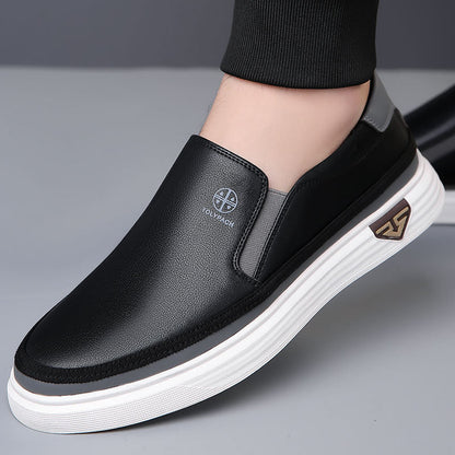Elegante herresko uden snørebånd med fleksibel sål – komfortable smart casual sko