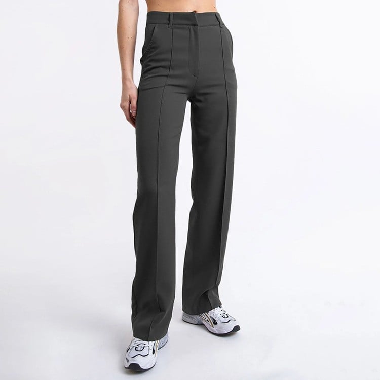 Pantaloni Donna a Vita Alta Gamba Dritta per Ufficio – Stile Classico