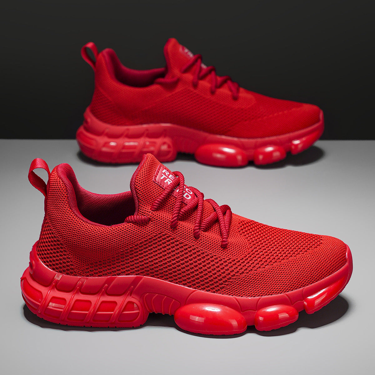 Zapatillas de baloncesto para hombre de tejido de malla transpirable, con cordones y diseño a contraste