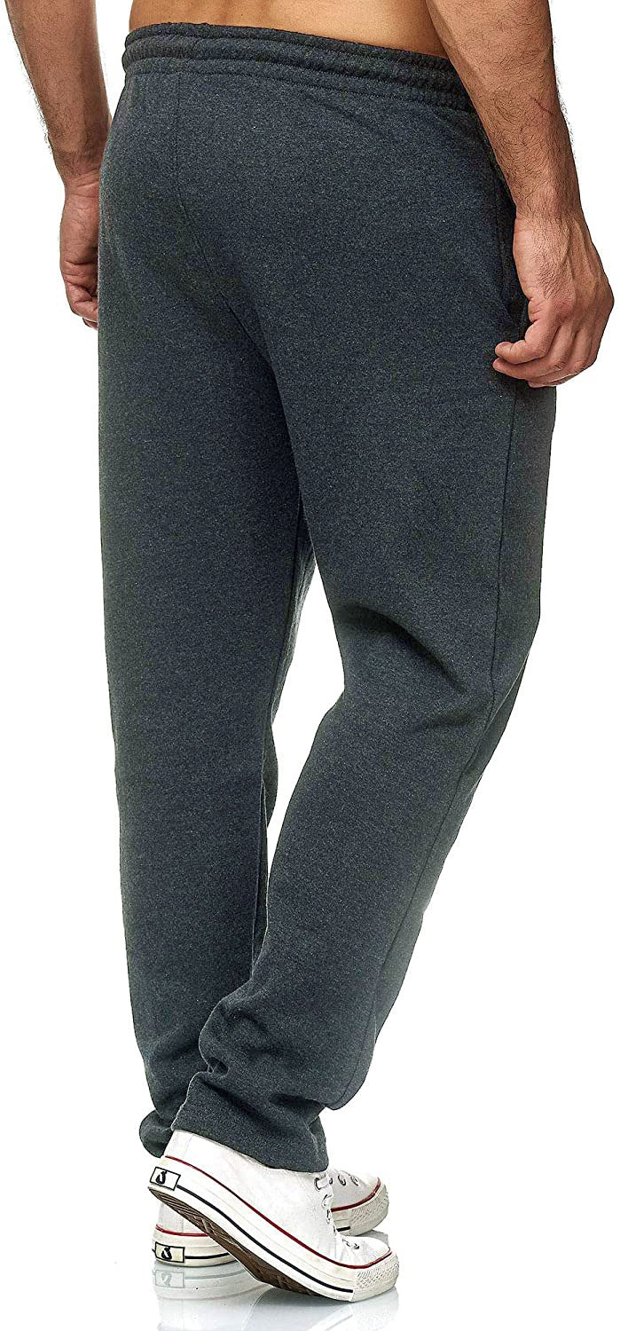 Pantaloni della Tuta Uomo Gamba Dritta Microelastici Foderati in Pile – Comfort Termico