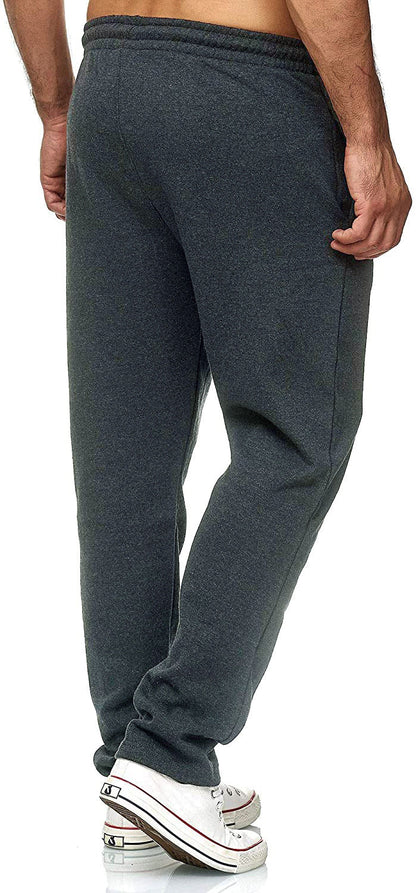 Pantaloni della Tuta Uomo Gamba Dritta Microelastici Foderati in Pile – Comfort Termico