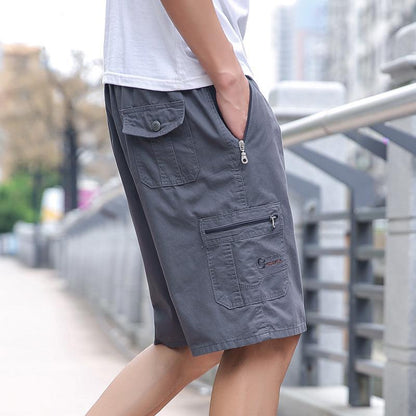 Pantaloni Uomo Estivi a Gamba Dritta con Cinque Tasche – Vestibilità Ampia