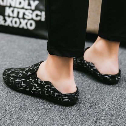 Mocassini Uomo Senza Lacci in Tela – Scarpe Casual da Passeggio