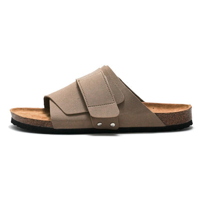 Sandali Unisex Casual con Doppio Cinturino Regolabile e Plantare Effetto Sughero